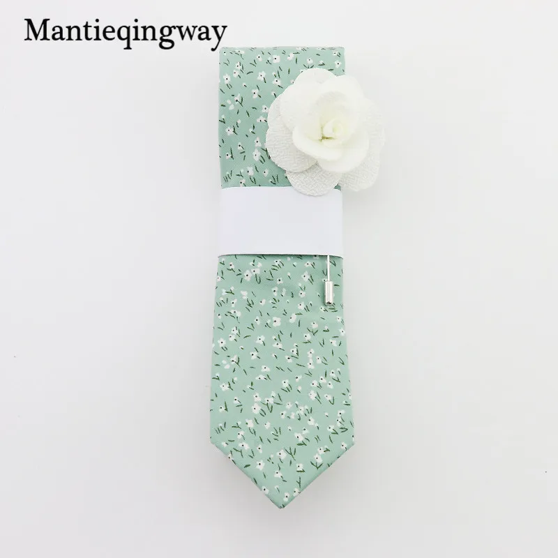 Mantieqingway 6 см Узкие галстуки для мужчин и женщин модные повседневные Цветочные Галстуки голубые галстуки Свадебный тонкий галстук-бабочка Gravatas аксессуары - Цвет: 038