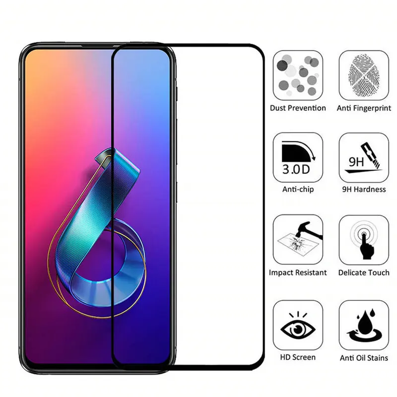 9D 6D 5D полностью клеевой чехол из закаленного стекла для Asus Zenfone 6 ZS630KL 6z 2019