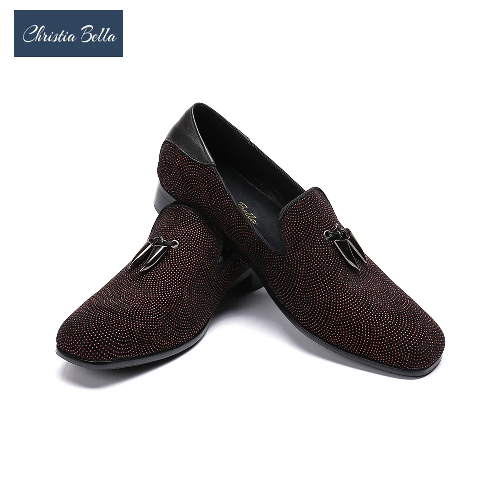 Christia Bella Handmade Brand Tassel Shoes Men Casual Leather Dress Loafers Oxfords Moccasins Luxury Italian Wedding Flat | Обувь