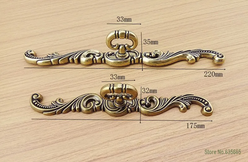 Классическая Античная бронзовая фурнитура для мебели ручки кухонных шкафов