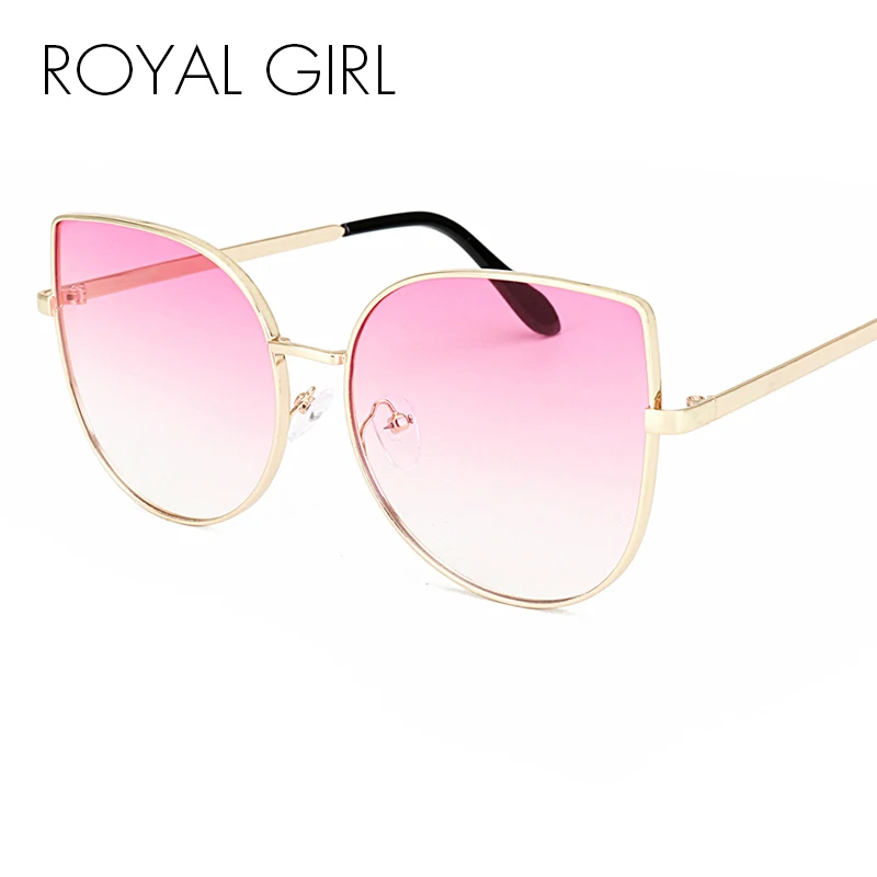 Женские солнцезащитные очки кошачий глаз ROYAL GIRL Брендовые в большой оправе с