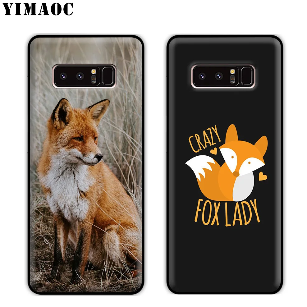 Мягкий силиконовый чехол YIMAOC с милой лисой для samsung Galaxy Note 10 Plus 9 8 A9 A8 A6 2018 A5 A3 2017 2016 |