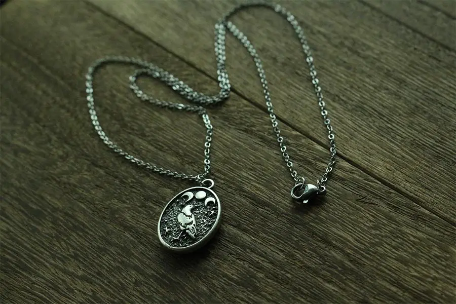 1 шт. винтажное ожерелье с птицами Ворон в Луне | Украшения и аксессуары