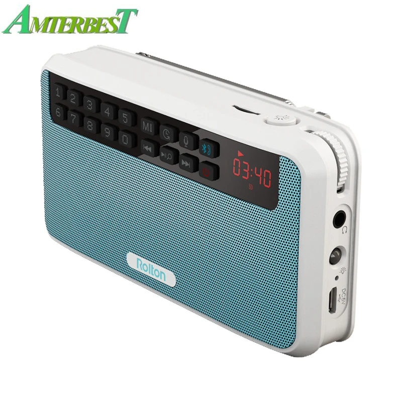 Портативная стереоколонка AMTERBEST E500 Bluetooth Колонка s FM-радио чистый бас двойная