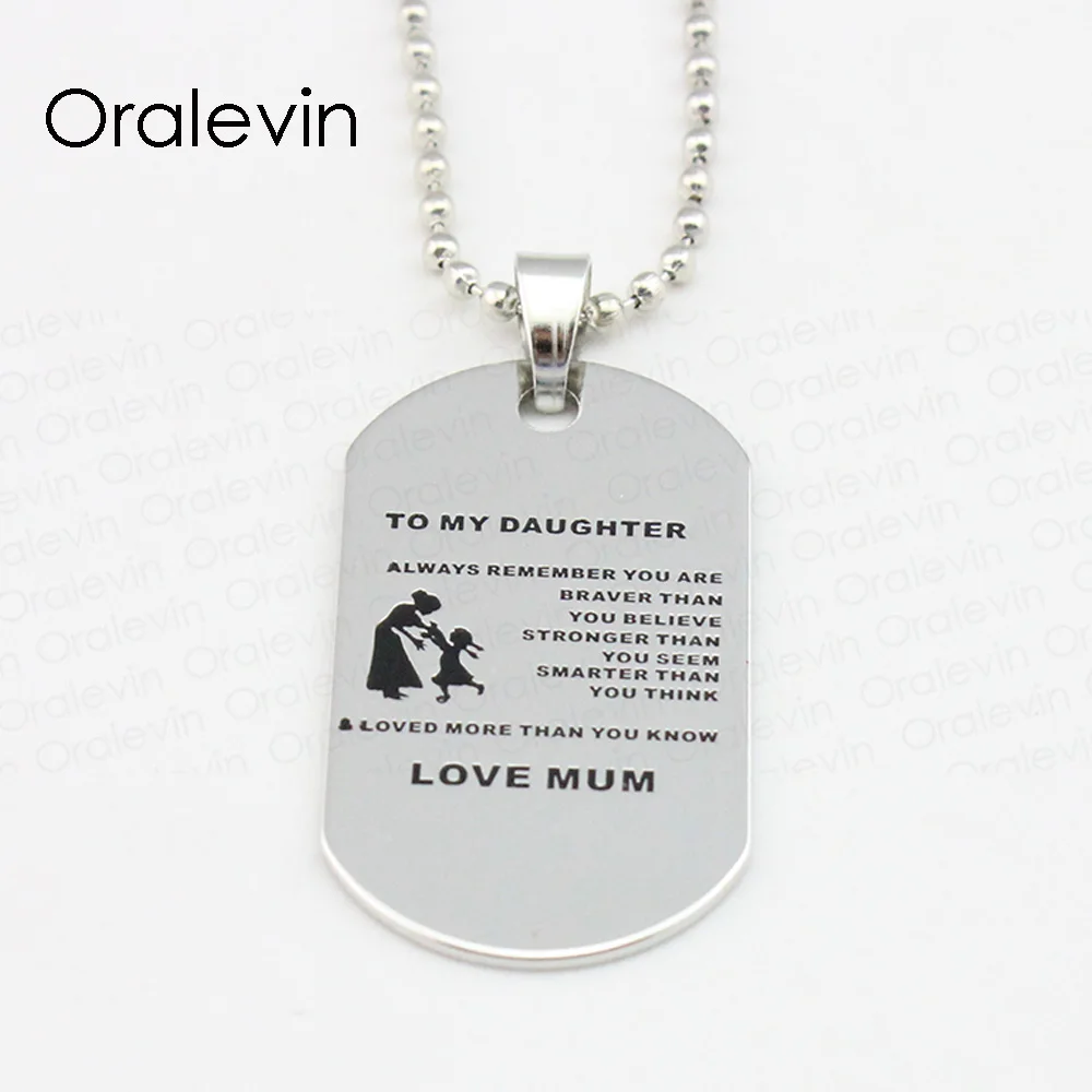 ALWAYS REMEMBER YOU ARE BRAVER THAN BELIEVE Inspirational Dog Tag Necklace Military Jewelry Gift For Son 10Pcs/Lot LN1816 | Украшения и