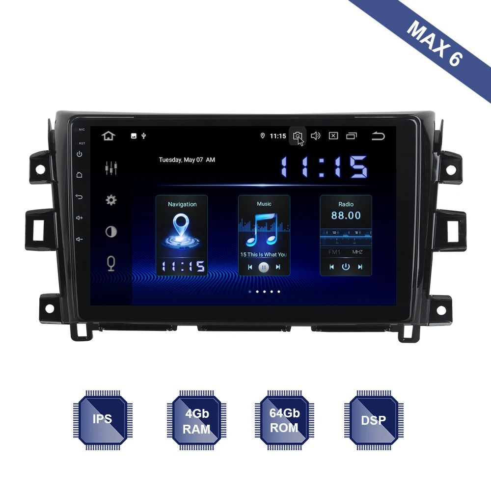Android 9,0 Автомагнитола 2 Din gps Navi для Nissan NP300 Navara радио PX6 DSP ips 4 Гб+ 64 ГБ RDS wifi BT HDMI AUX
