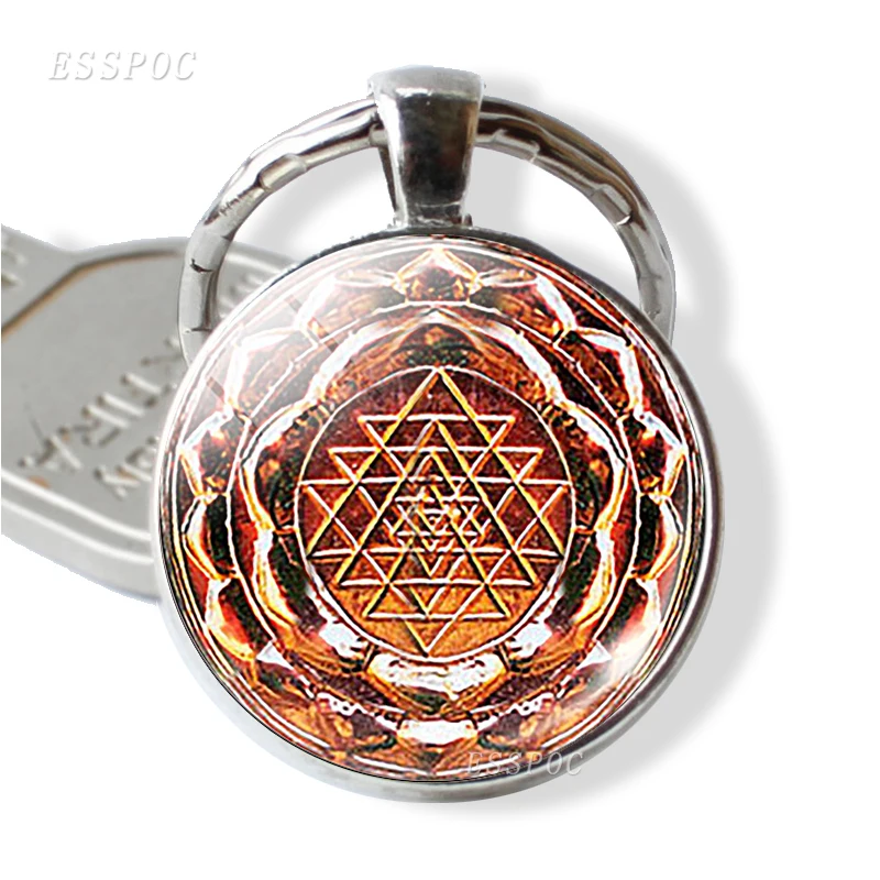 Sri Yantra Мандала брелок буддийские священные геометрические украшения Шри Янтра