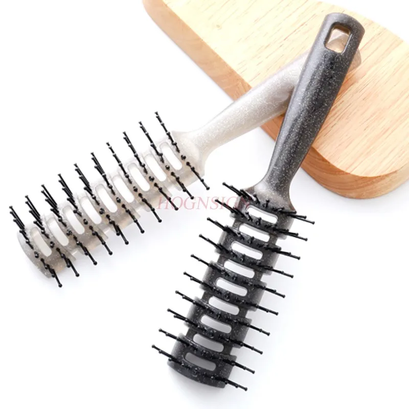 Men Professional Retro Oil Head Big Back Shape Comb Ribs Combs Home Hair Salon Roll Hairbrush Hairdressing Supplies Straight | Красота и