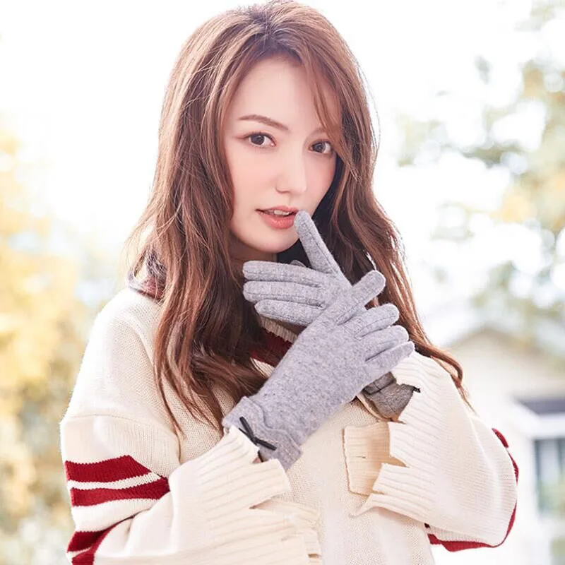 SUOGRY перчатки женские осень-зима теплая овечья шерсть бархатные утолщенные в