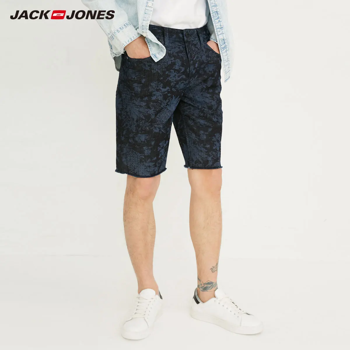 Jack Jones/джинсовые шорты с принтом | 218243504|Мужские джинсы|