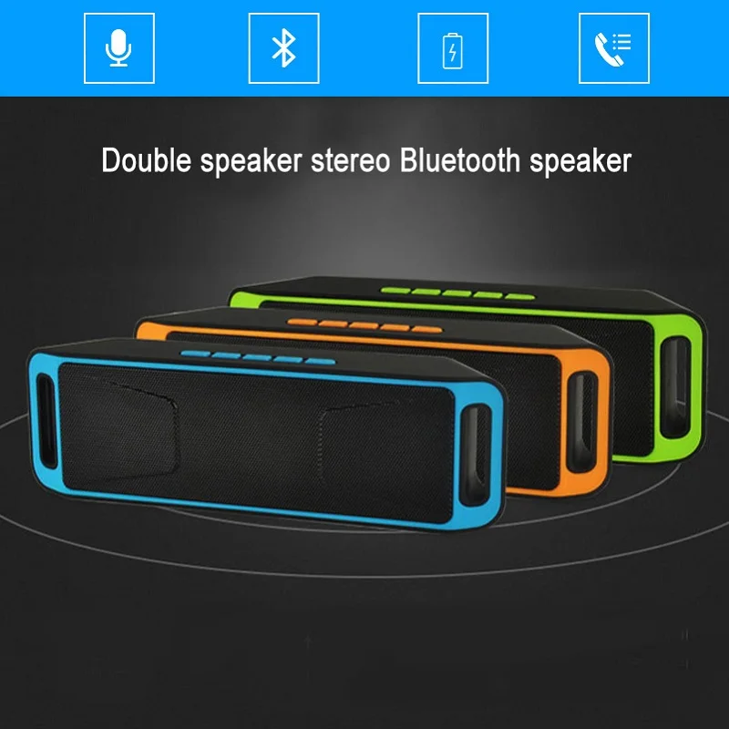 Беспроводная колонка AINGSLIM Bluetooth 4 0 стерео сабвуфер TF USB fm радио встроенный