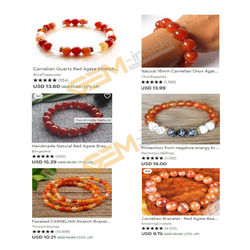 Бусины Из карнелианового камня красного цвета 6-16 мм незакрепленные бусины для