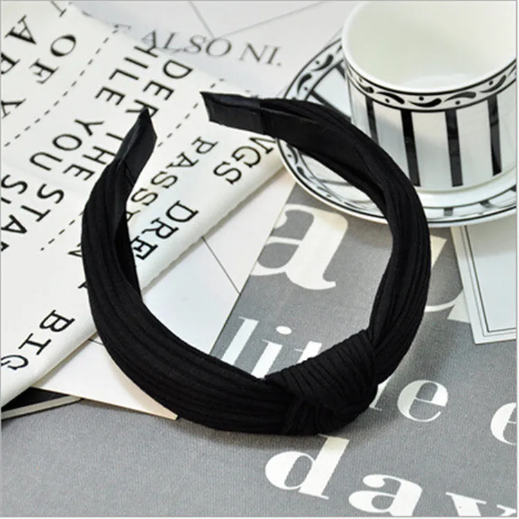 head band Корейская мода, повязка на голову с узлом для женщин и девушек, обруч на голову, повязка на голову, аксессуары для женщин, резинки для волос, украшение для волос, тиара - Цвет: head band