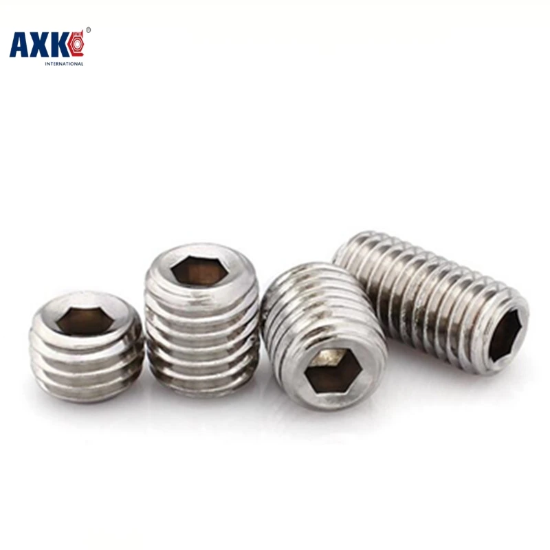 Parafusos Vis Tornillos Para Madera 2021 Axk 50pcs Din913 M1.6 M2 M2.5 A2 Stainless Steel Flat End Hex Socket Set Grub Screw |