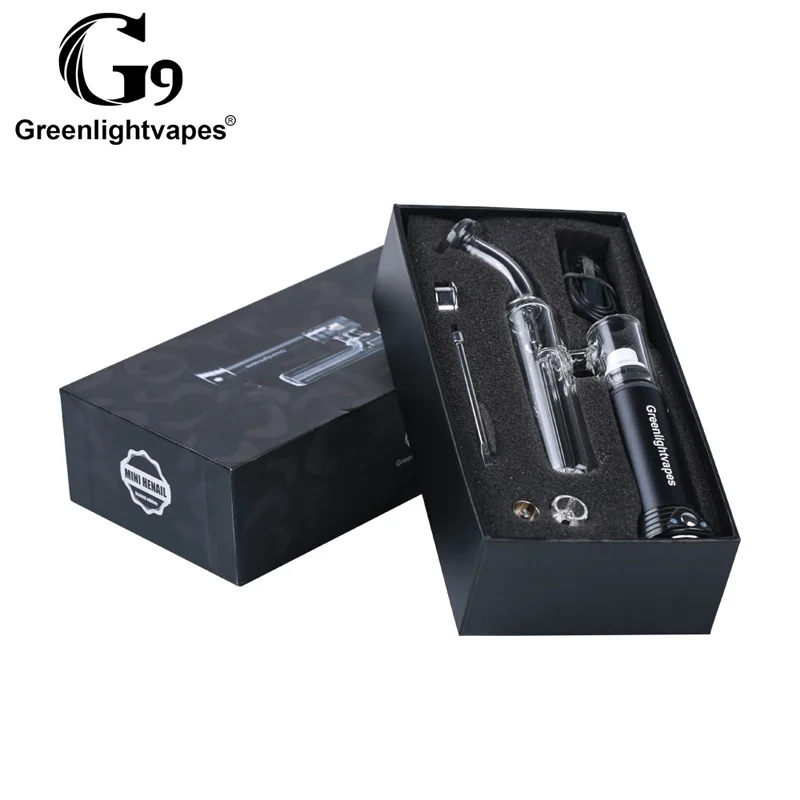 Greenlightvapes G9 мини Henail испаритель курительное устройство стекло водопровод enail henail портативный сухой травы dab установка с dab инструмент