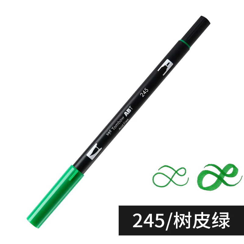 TOMBOW, двойная кисть, ручка, 96 цветов, двойная головка, художественные маркеры, акварельная основа, моющийся мягкий наконечник для рисования, письма, набросков, ABT - Цвет: 245