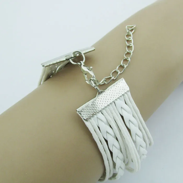 2018 Горячий регулируемый Многослойный кожаный плетеный браслет бесконечной