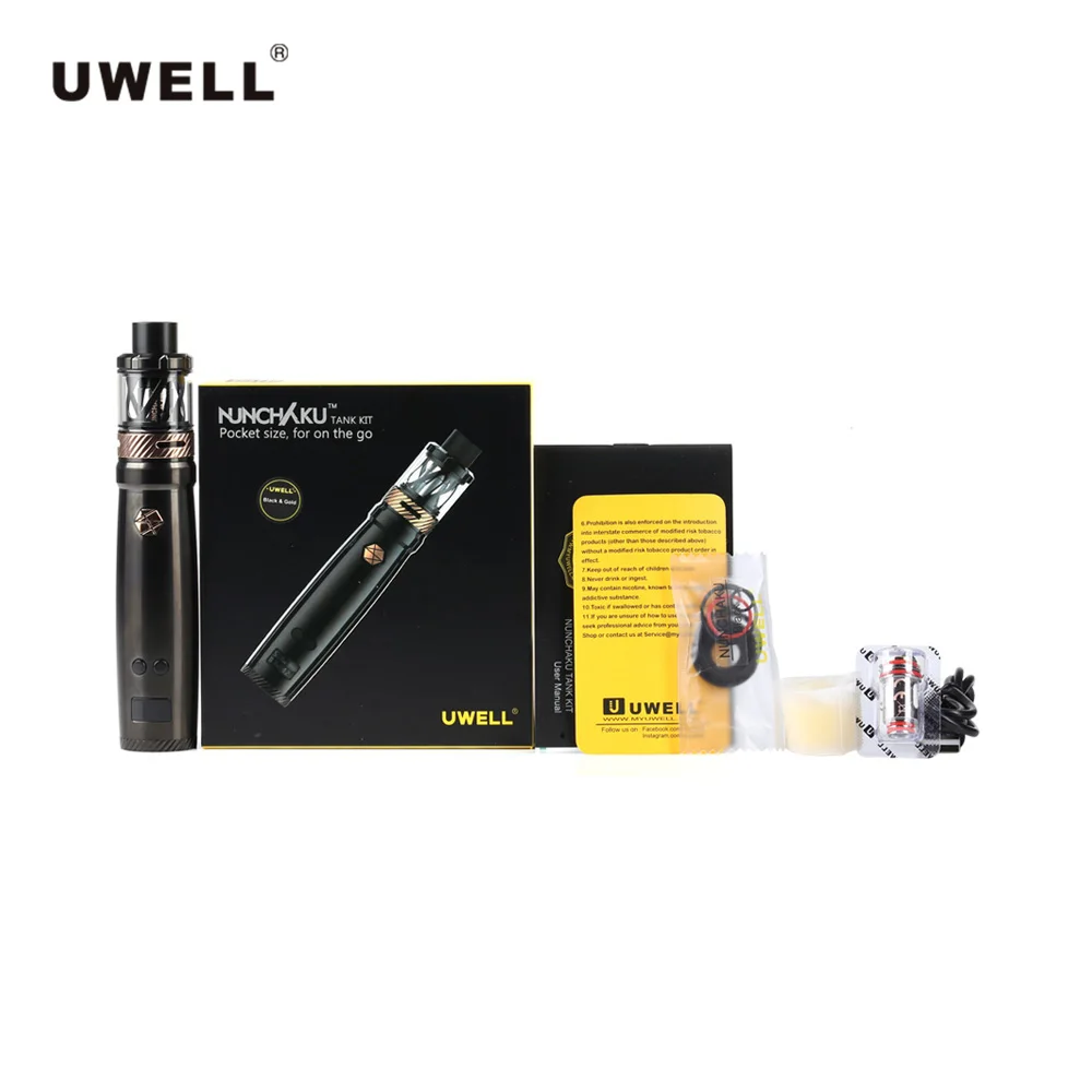 Оригинал 80 Вт Uwell Nunchaku Танк испаритель с 2 мл/5 мл распылитель электронная сигарета