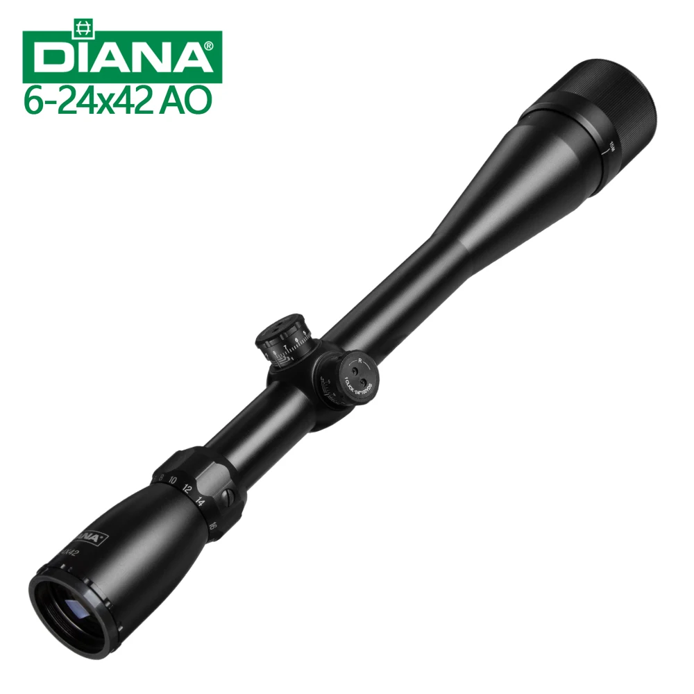 DIANA 6-24x42 AO тактический прицел Mil-Dot Сетка Оптический Прицел Снайперская винтовка для страйкбола охотничьи прицелы