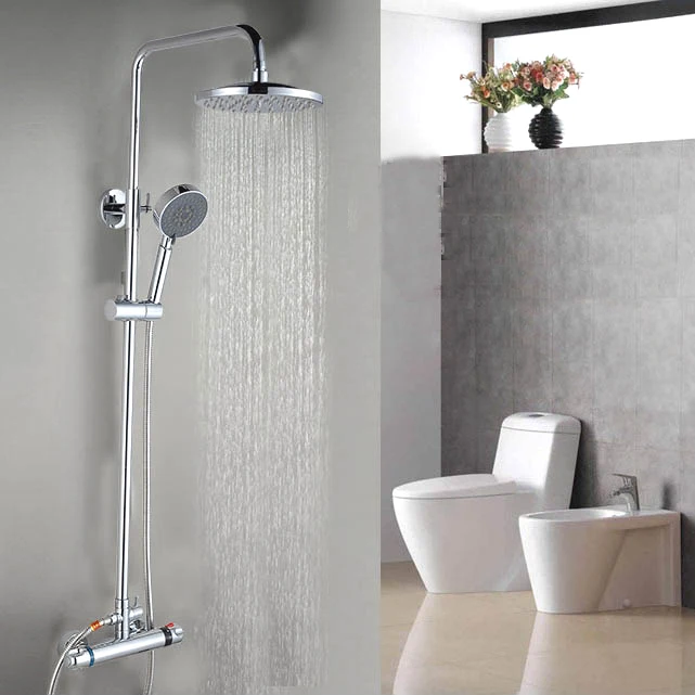 

X9022SS2 - Luxury Wall Mounted Brass Thermostatic Shower Rail Bar
