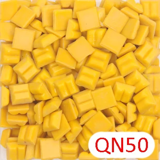 QN50 200 г/280 шт 10X10 мм 3/8 дюймов оранжевая Серия без точек кварцевая мозаика хобби, Мини Свободные кварцевые стеклянные детали, мозаика tessera - Цвет: QN50