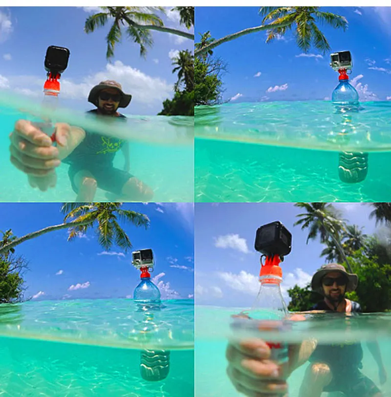Go pro 37 мм бутылка для воды крышка монопод Штатив для GoPro Hero Sjcam Yi 4K разъем для серфинга пластиковая бутылка крепление адаптер