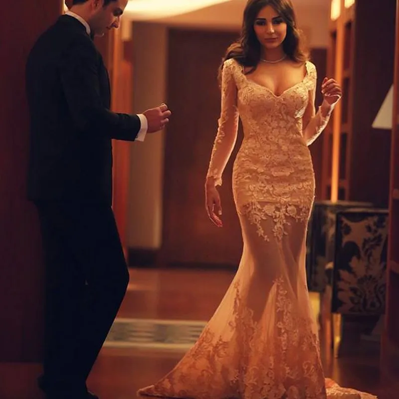 2016 новое поступление вечернее платье старинные vestidos де манга comprida querida sereia