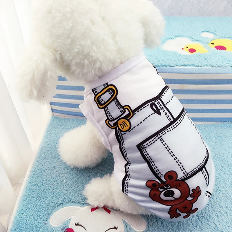 8 видов летних жилетов для собак из мультфильмов футболка пальто щенков костюм