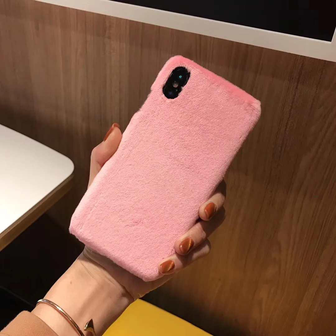 Kawii Корея пушистый чехол для iphone X 6 S 7 Plus 8 чехлы Модные простые милые волосы
