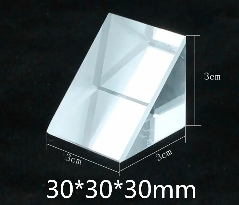 30x30x30 мм 30*30*30 Прямоугольный K9 треугольный призмовый объектив|triangular prism|prism lensright