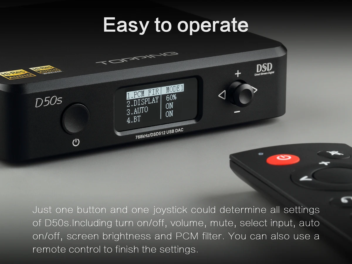 Топ D50s ES9038Q2M* 2 ЦАП Bluetooth 5,0 LDAC DSD512 32 бит/768 кГц Hi-Res аудио HIFI декодер