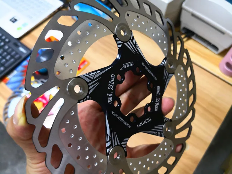 1pcs 140mm/160mm/180mm/203mm DH MTB Mountain Bike Cooling Brake Rotors  180mm Down Hill Floating Bicycle Brake Six Nail Disc