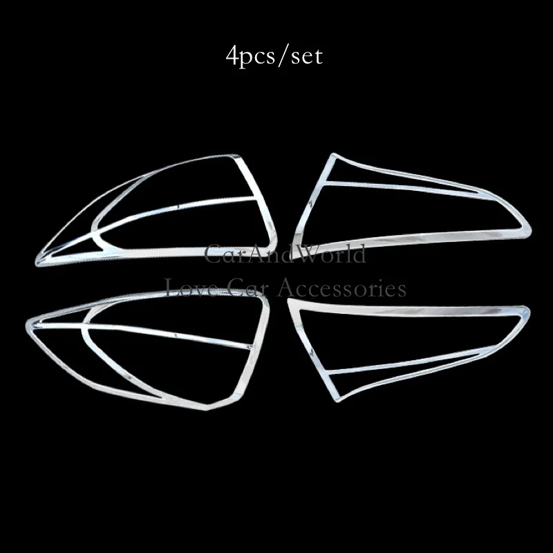 

For Hyundai Tucson 2016 2017 Headlight / TailLight Frame Cover Head Lamp Tail Lights Trims Chrome Sticker Car-styling Accessory