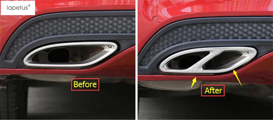 Задняя выхлопная труба для Mercedes Benz GLC X253 2016 2021|trim cover|decorative trim moldingexhaust |
