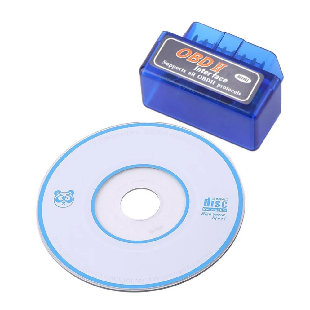 Новинка 1 шт. синий Портативный мини ELM327 Bluetooth-совместимый диагностический