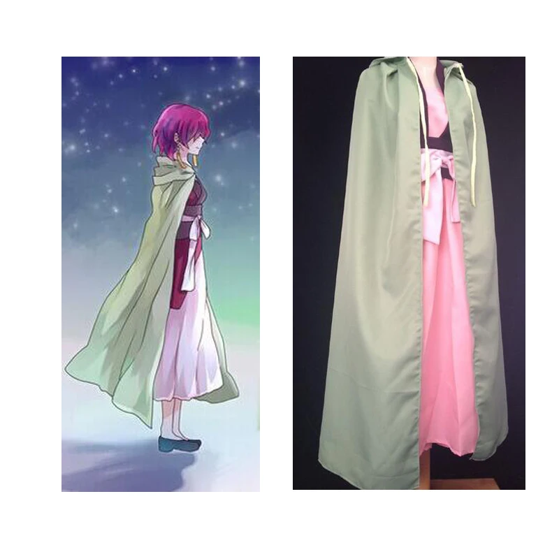 2016 Йона рассвет Akatsuki no Yona Косплэй костюм платье йоны с плащом-накидкой капюшоном |
