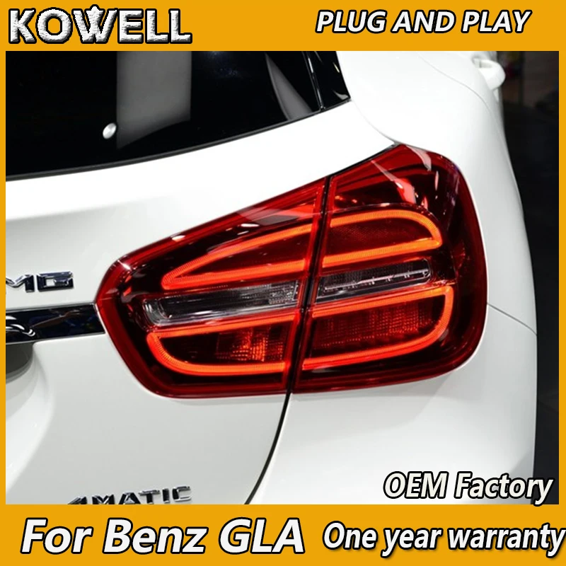 KOWELL Car Styling for Mercedes-Benz GLA180 GLA200 GLA220 GLA260 GLA45 LED Taillight Rear Lamp Parking Brake Turn Signal Lights