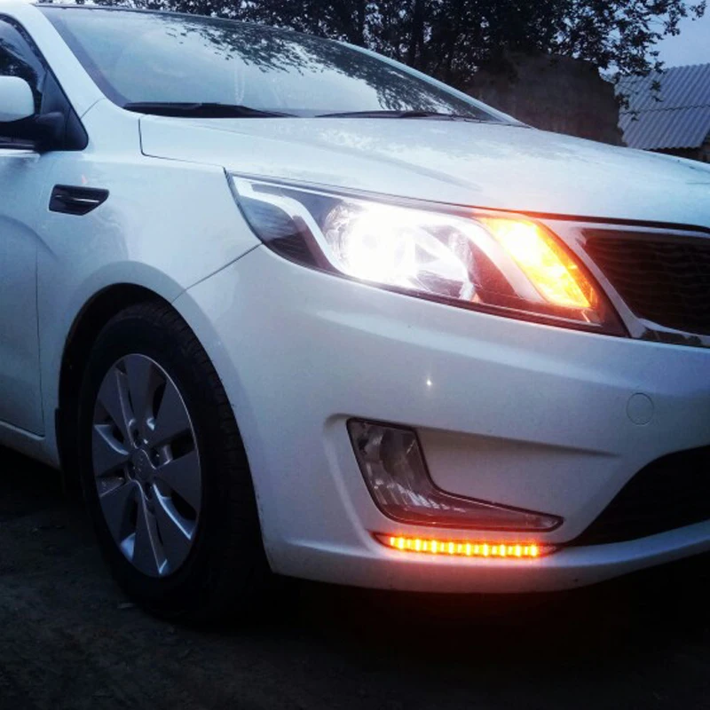 Дневные светодиодсветодиодный хосветильник SUNKIA 2 шт./компл. для KIA K2 RIO 2012 2015 DRL