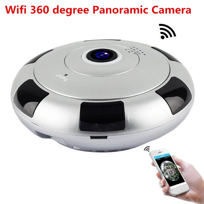 Wifi мини IP камера 360 градусов Домашняя безопасность беспроводная панорамная CCTV 1.3MP