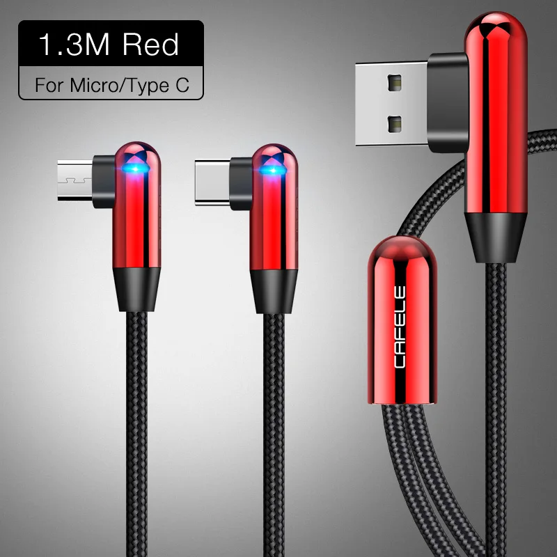 CAFELE 3 в 1 USB кабель Micro type C USB кабель для iPhone samsung huawei Xiaomi Синхронизация данных USB кабель для IOS 130 см светодиодный дисплей - Color: Micro Type C