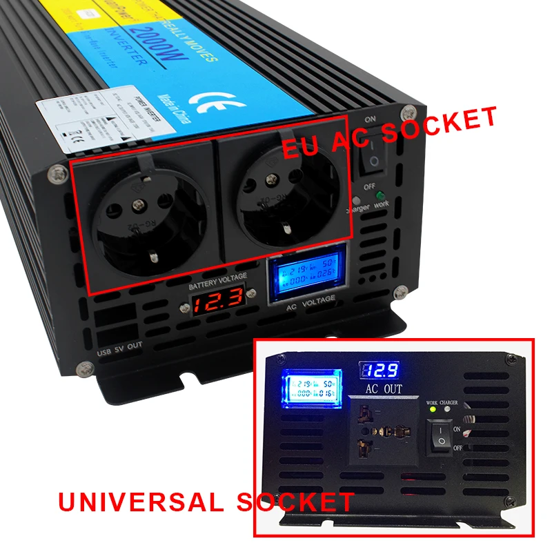 Инвертор ИБП с немодулированным синусоидальным сигналом 2000 Вт 4000 12 В/24 В