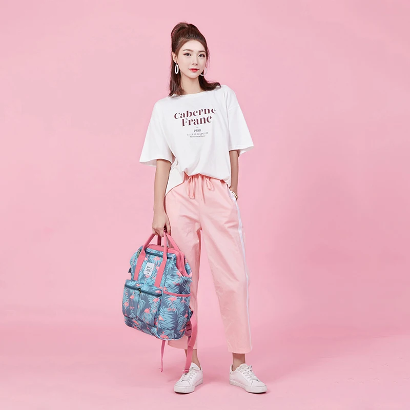 Новый Повседневный Модный Большой Вместительный Дамский Рюкзак Сумка с принтом