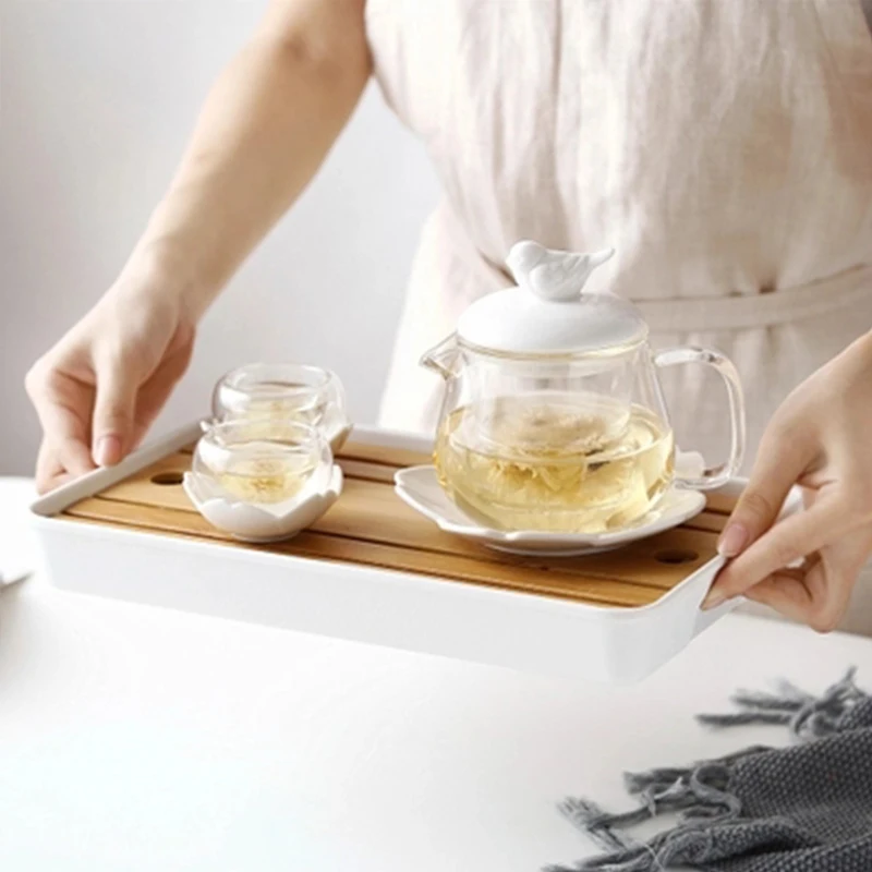 Wurmth китайский чайный набор фарфоровый стеклянный чайник и 4 чайных чашки