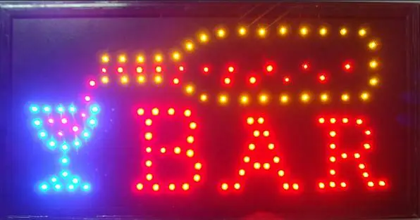 Бар Бизнес открытый светодиодные вывески размером 10x19 дюймов крытый мигающий бар ночной бар магазин Открытый бизнес светодиодные электрические знаки