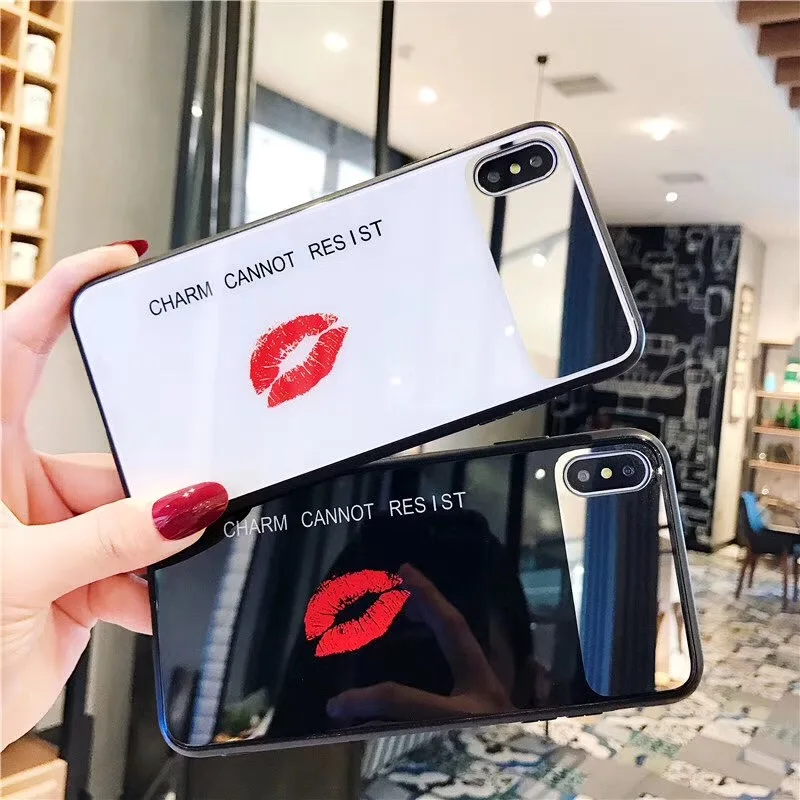 Tempered Glass Shell Case for Apple iPhone 6 6s 7 8 Plus Make-up Mirror Shockproof Cover X XS XR Max |
