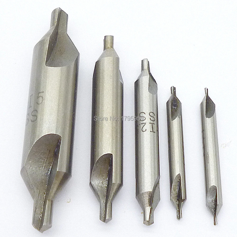 5 шт. центр HSS сверло 60 градусов комбинированные сверла зенкер угловой наконечник