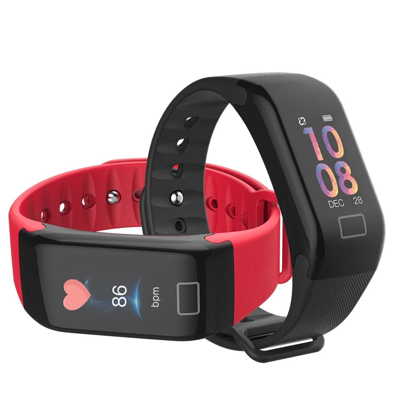 Смарт браслет SurplusWind F1 + цветной фитнес трекер пульсометр спортивный Bluetooth с