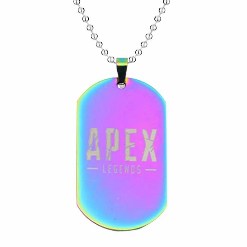 A Горячая игра Apex legends цвета ожерелье из нержавеющей стали выгравированный логотип подвески фигурка игрушка Подарки - Цвет: A