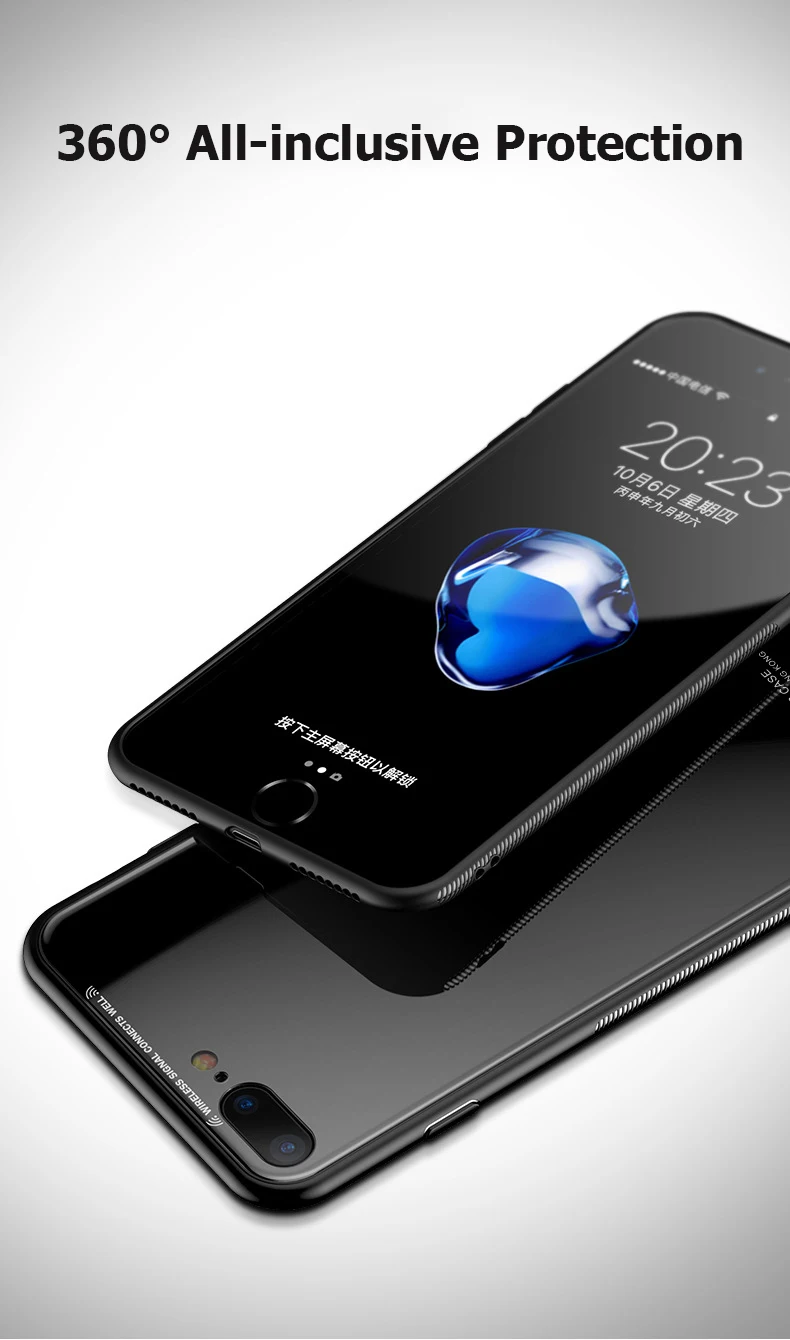 Для iPhone 6 6S Plus чехол ZROTEVE Роскошный чехол для Apple iPhone 7 Plus чехол TPU Edge закаленное стекло крышка чехол для iPhone 8 Plus