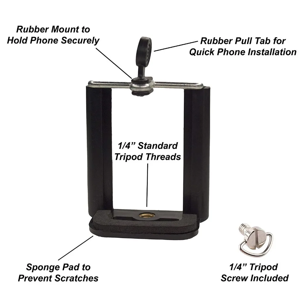Адаптер для штатива сотового телефона держатель с зажимом совместимый iPhone X XS Max XR